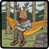 Deer Hammock Poet - Sticker