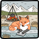 Fox Fireside Scribe - Sticker