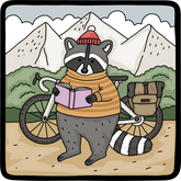 Raccoon Bike Tourer - Sticker