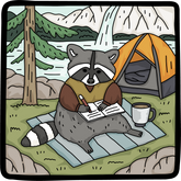 Raccoon Camp Writer - Sticker