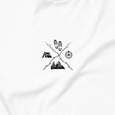 Hiking Emblem Compass Tent Hiking Lover Unisex T-shirt