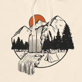 Orange Sun Over Waterfall - Unisex Midweight Hoodie