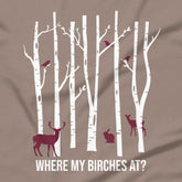 Where My Birches At Colorful With Critters Unisex T-shirt