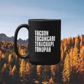 Outlaw at a Western Crossroad - 15oz Black Glossy Mug