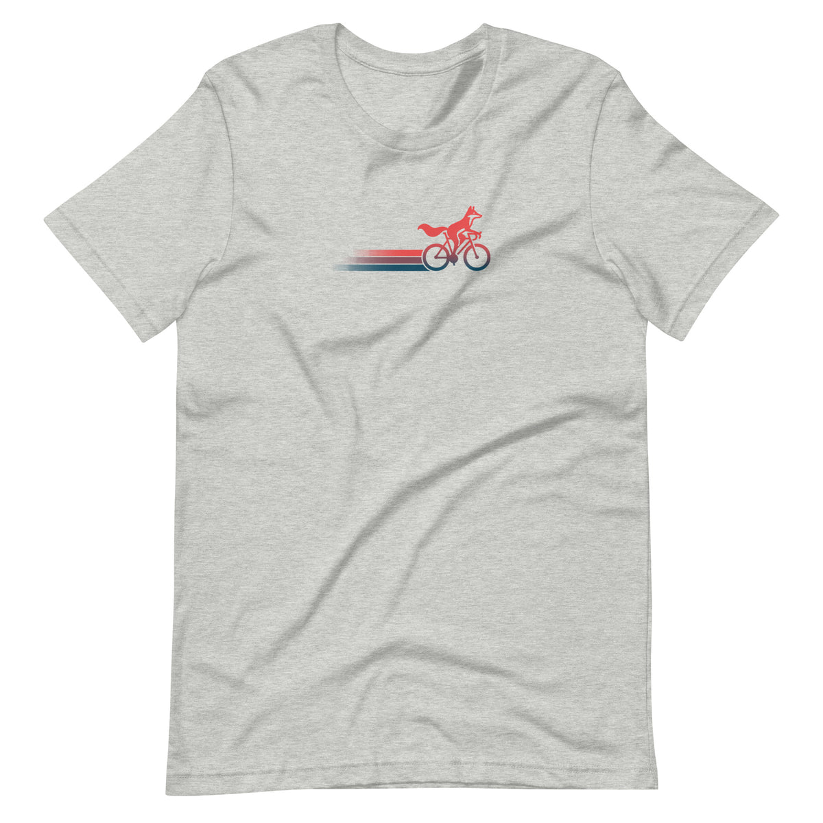 Woodland Cyclist Fox athletic heather cycling t-shirt bike shirt design