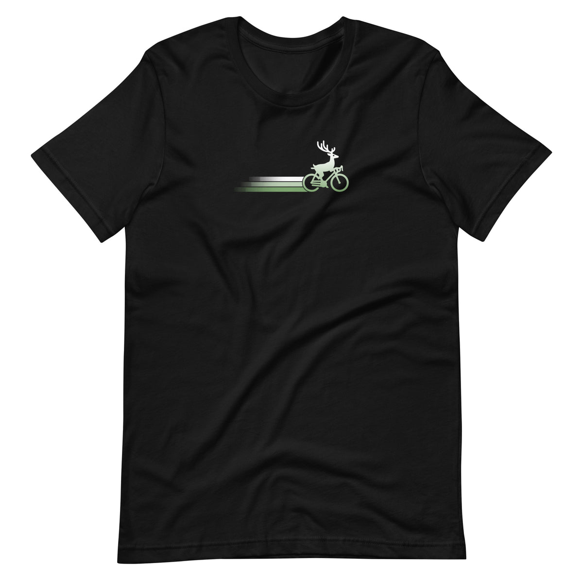 Woodland Cyclist Deer black cycling t-shirt bike apparel design