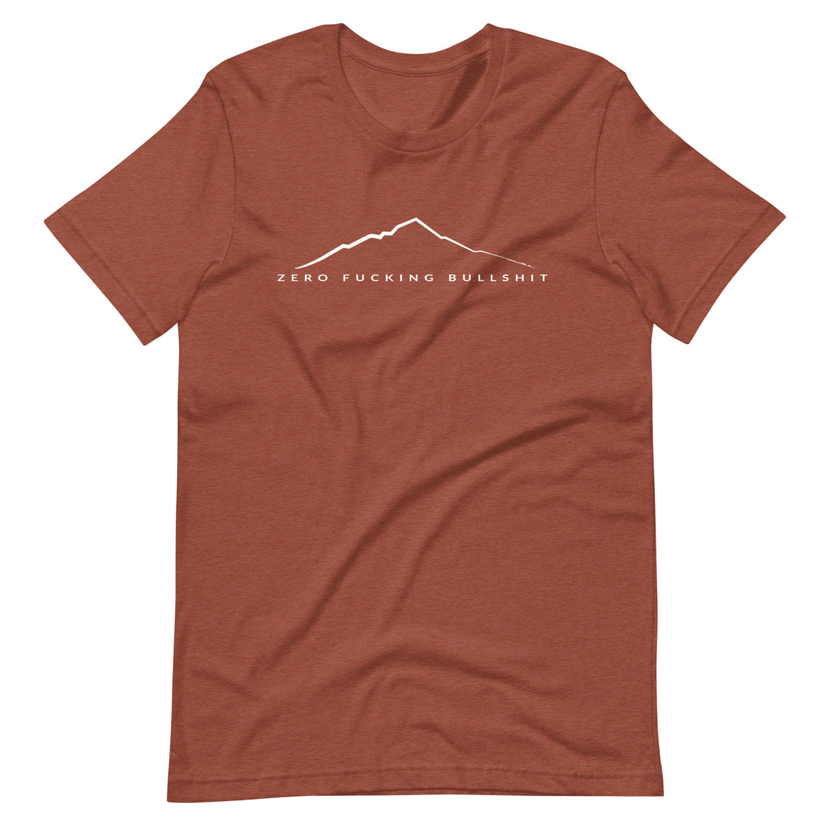 Mountains Have Zero BS funny hiking tee heather clay unisex shirt