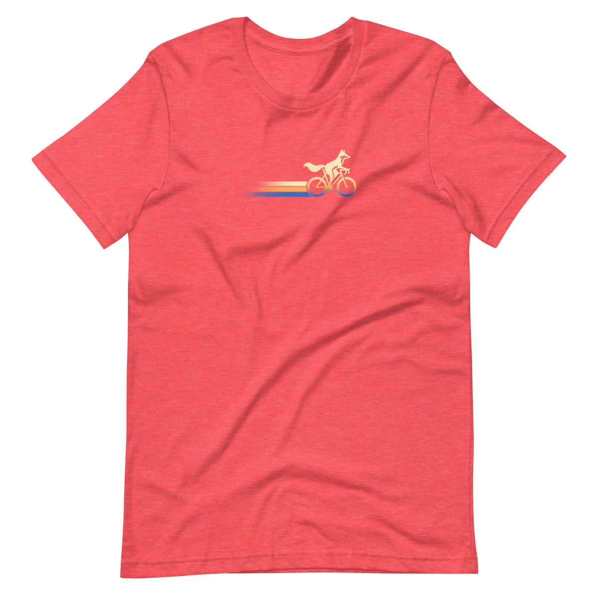 Woodland Cyclist Fox heather red cycling t-shirt bike shirt design