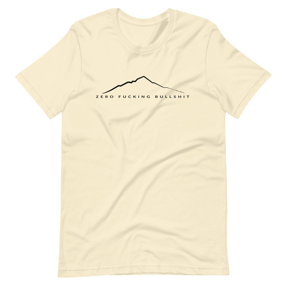 Mountains Have Zero BS funny hiking t-shirt natural unisex tee