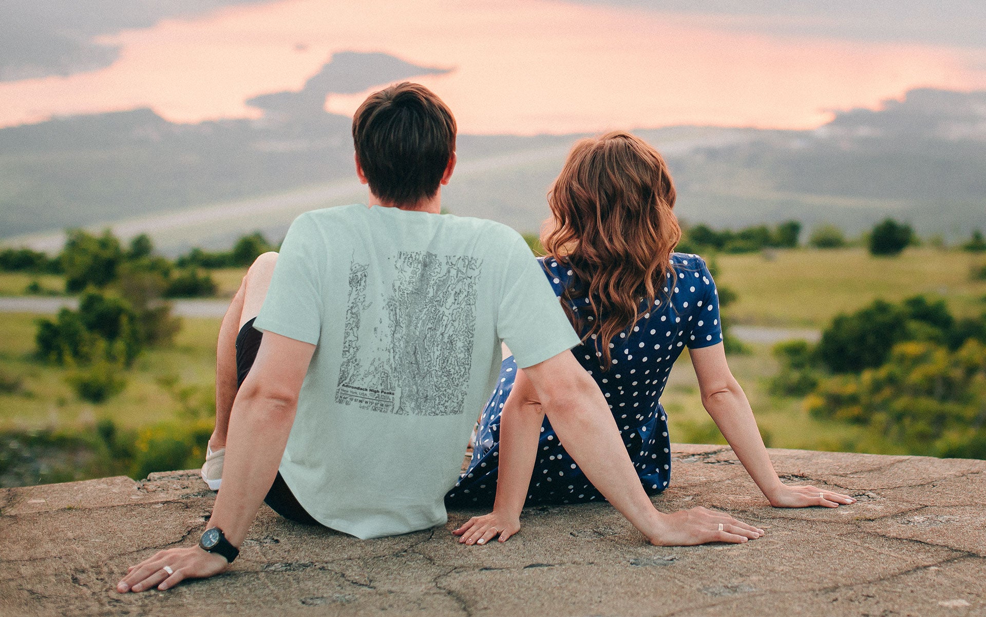 Adirondack High Peaks - Serif - Unisex T-Shirt