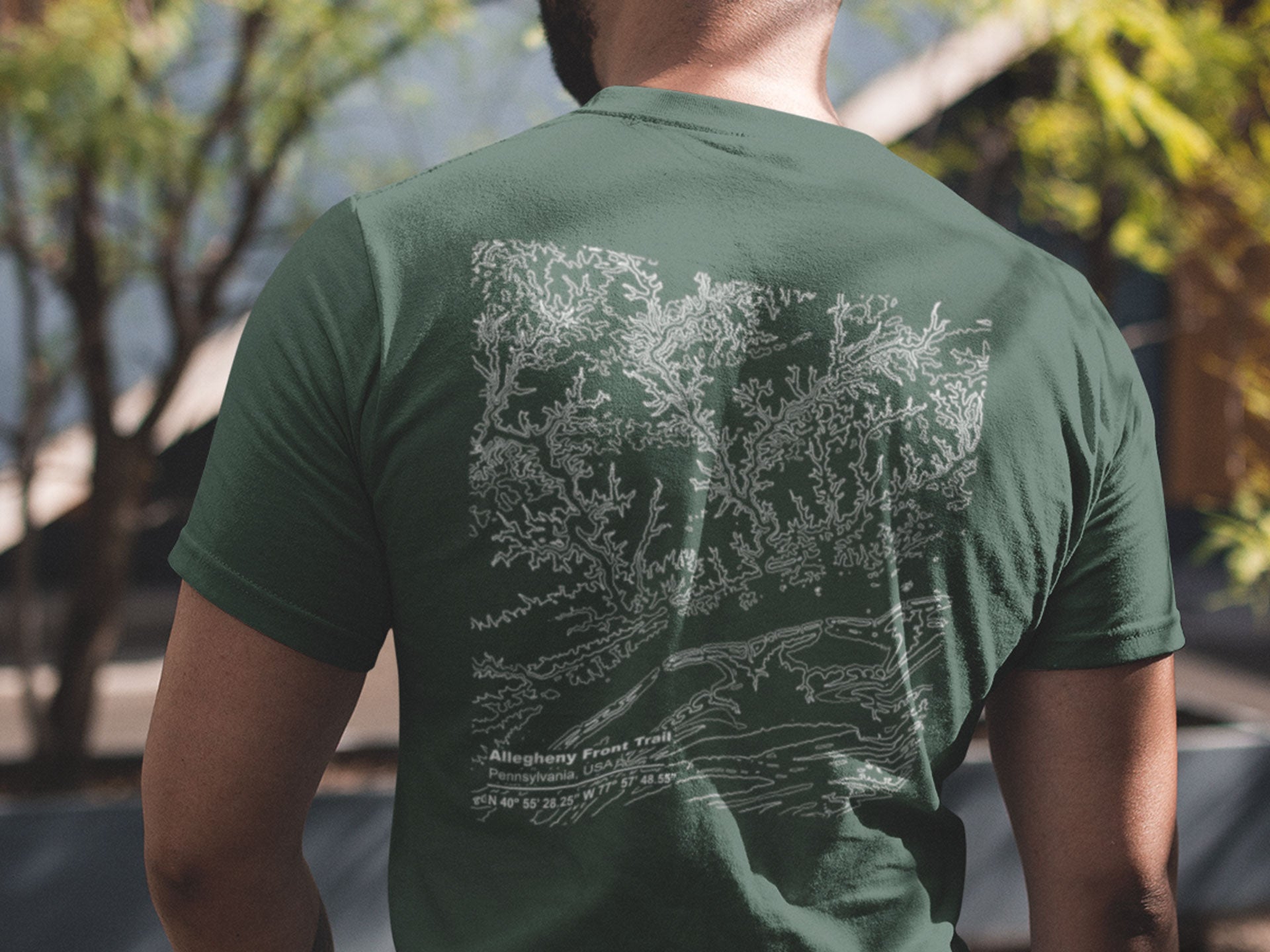 Allegheny Front Trail - Serif - Unisex T-Shirt