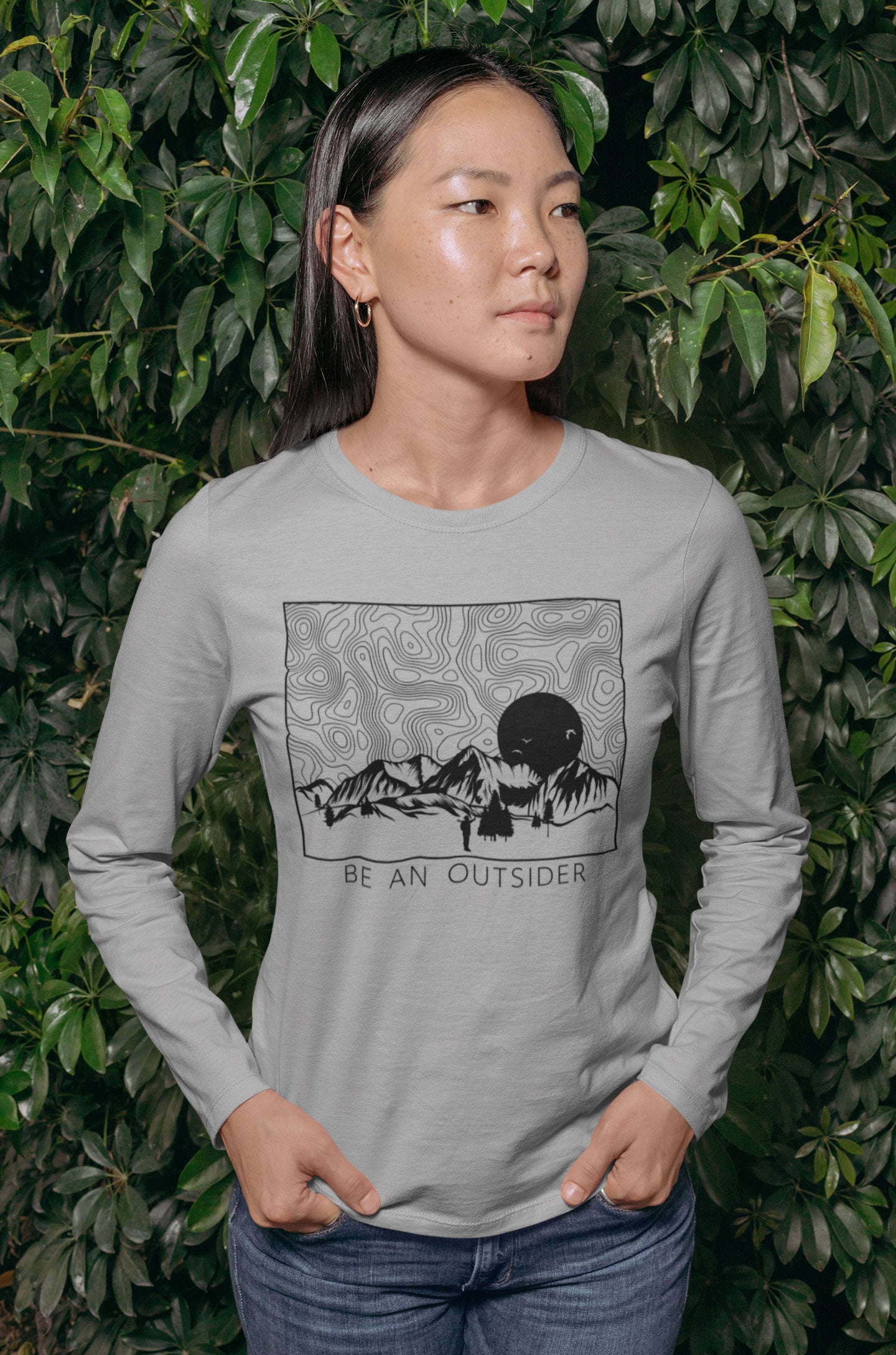 Be an Outsider Contour Sky Unisex Long Sleeve Tee