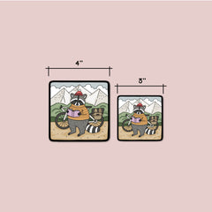 Raccoon Bike Tourer - Sticker