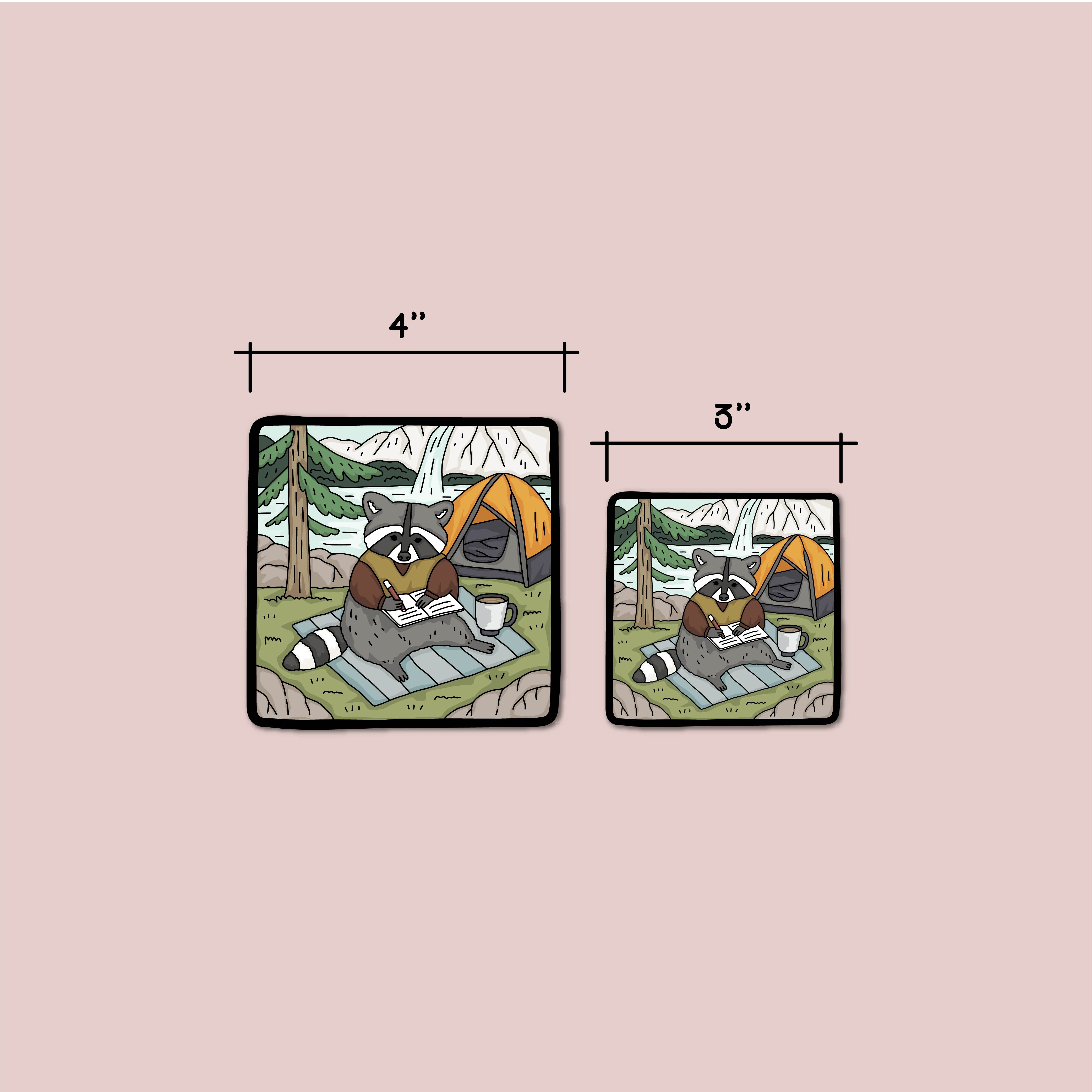 Raccoon Camp Writer - Sticker