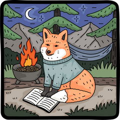 Fox Streamside Reader - Sticker
