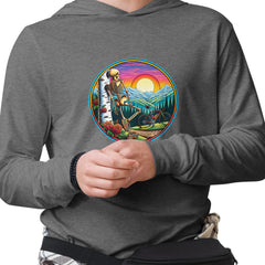Dead Head Cyclist with Birch Tree Unisex Hooded Longsleeve