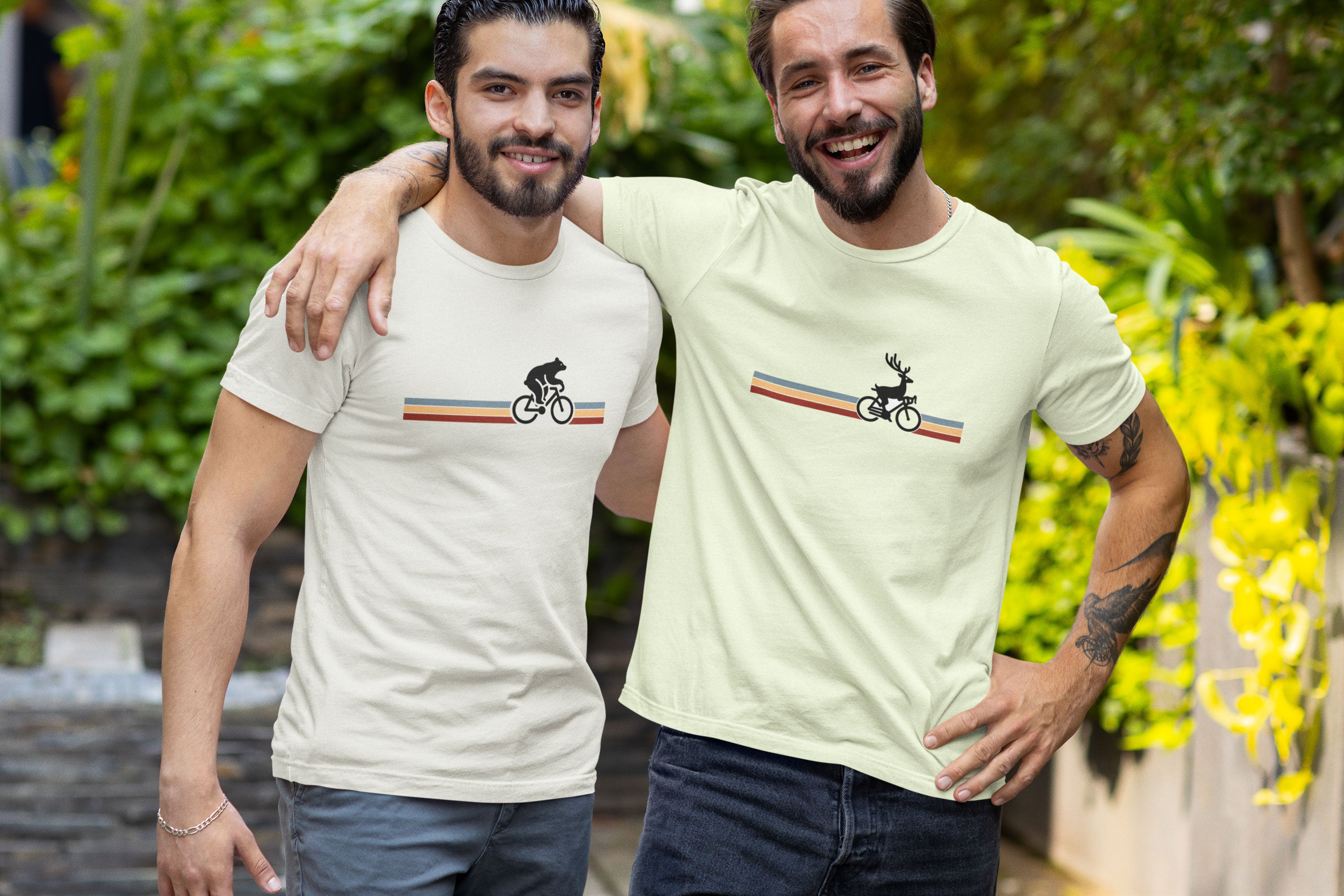 Deer on Gear Cycling - Unisex T-shirt