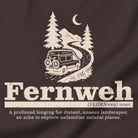 Fernweh travel t-shirt brown close-up wanderlust design
