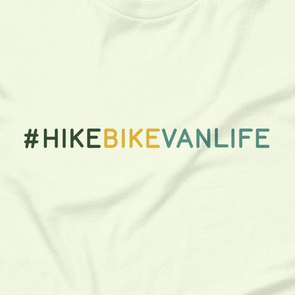 #HikeBikeVanlife Unisex T-shirt - Main Image