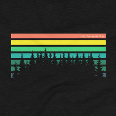 Horizon Lines Over Tall Pines Rainbow Unisex Longsleeve Tee