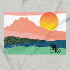Mountain Sunset Cyclist - Unisex T-shirt