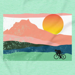 Mountain Sunset Cyclist - Unisex T-shirt