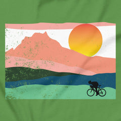 Mountain Sunset Cyclist - Unisex T-shirt