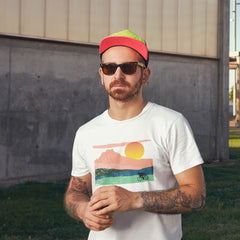 Mountain Sunset Cyclist Tee