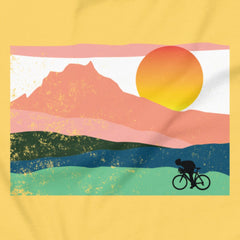 Mountain Sunset Cyclist - Unisex T-shirt