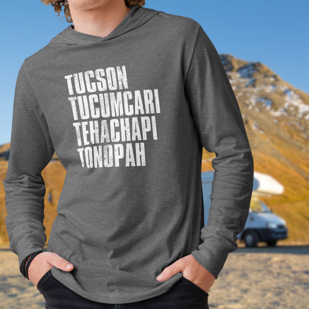 Outlaw at a Western Crossroad - Unisex Hooded Longsleeve Tee