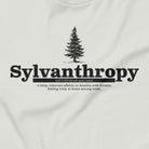 Sylvanthropy nature t-shirt silver close-up forest connection design
