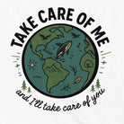 Take Care of Me environmental t-shirt white Earth conservation design
