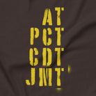 Trail Legends thru hiking t-shirt brown AT PCT CDT JMT close-up
