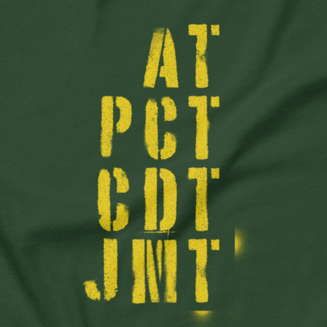 Trail Legends thru hiking t-shirt forest AT PCT CDT JMT design
