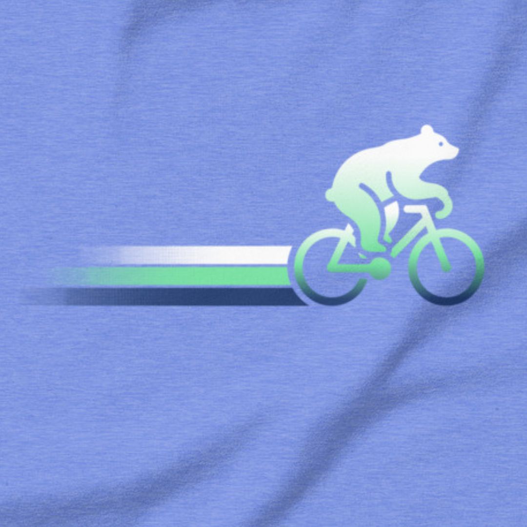 Woodland Cyclist Bear - Unisex T-shirt