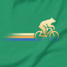 Woodland Cyclist Bear cycling t-shirt kelli close-up bike design
