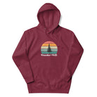 Wander is Greater than Wifi maroon hoodie front view outdoor apparel
