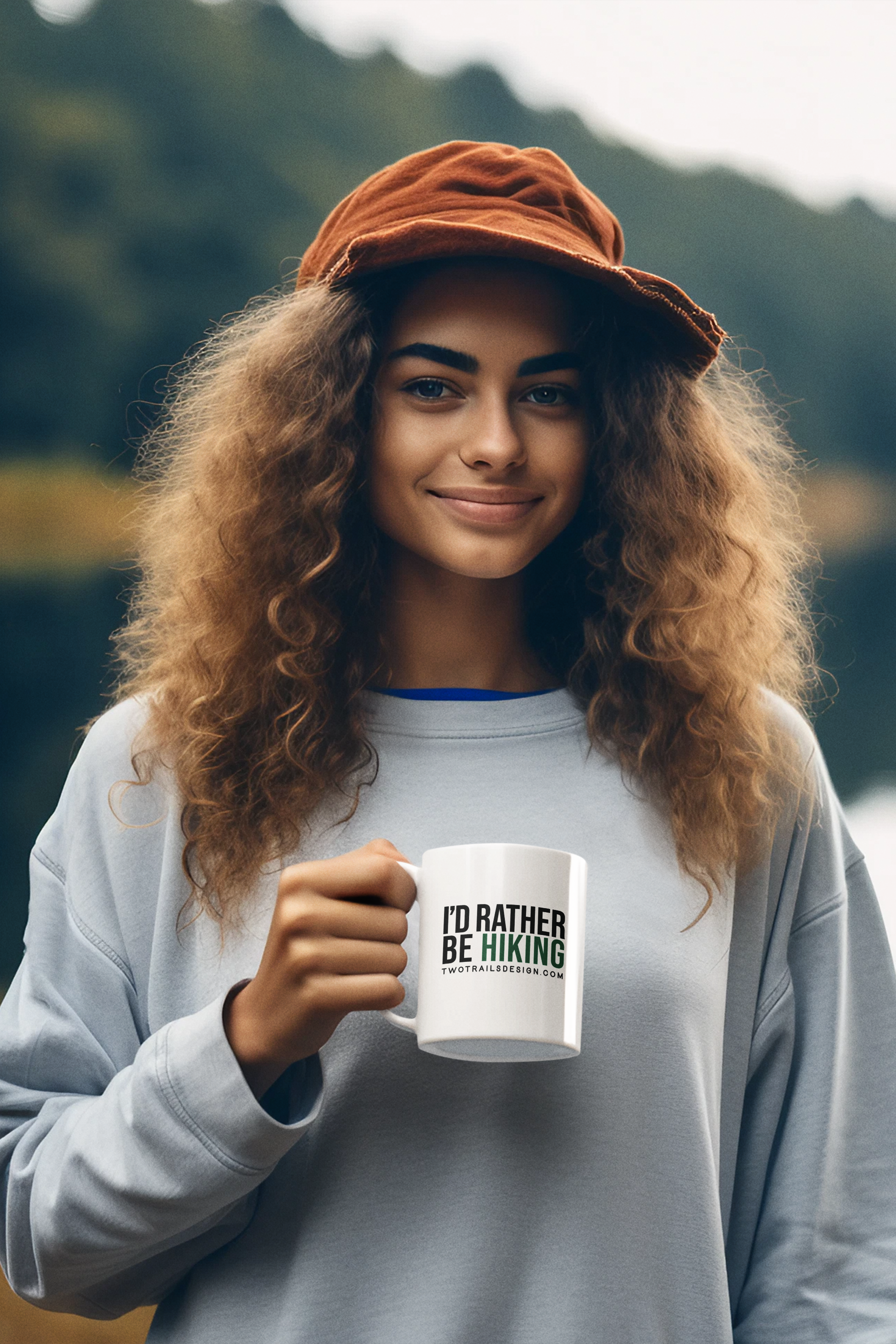 I'd Rather Be Hiking - White Glossy Mug