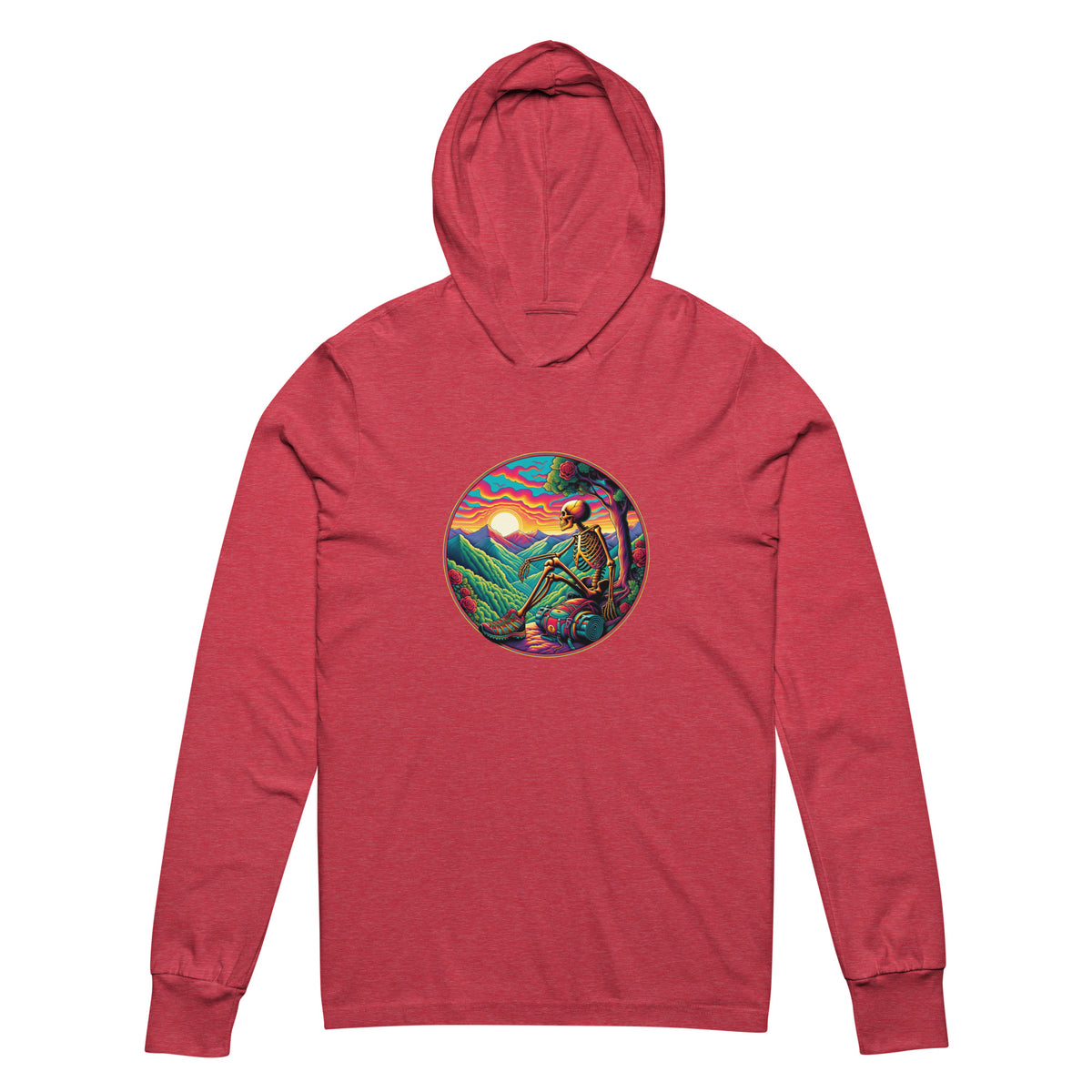 Dead Head Thru Hiker Summit Sunset Hooded Longsleeve