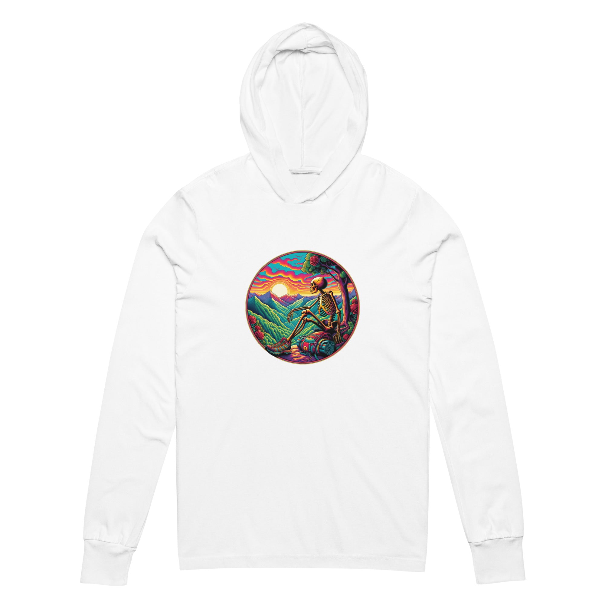 Dead Head Thru Hiker Summit Sunset Hooded Longsleeve