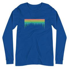 Horizon Lines Over Tall Pines Rainbow Unisex Longsleeve Tee