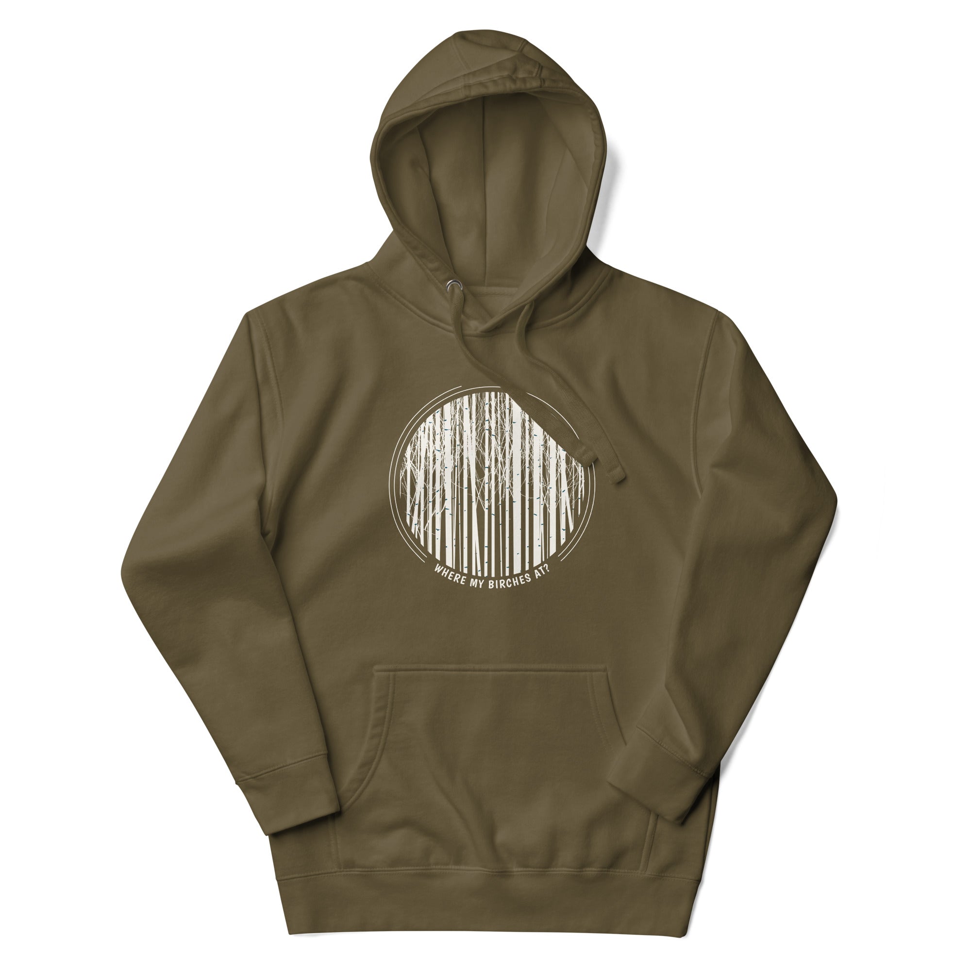 Where My Birches At Circle Graphic - Unisex Hoodie