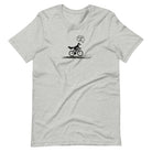 On Your Left Fox athletic heather cycling t-shirt bike humor tee
