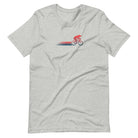 Woodland Cyclist Bear athletic heather cycling t-shirt bike lover tee
