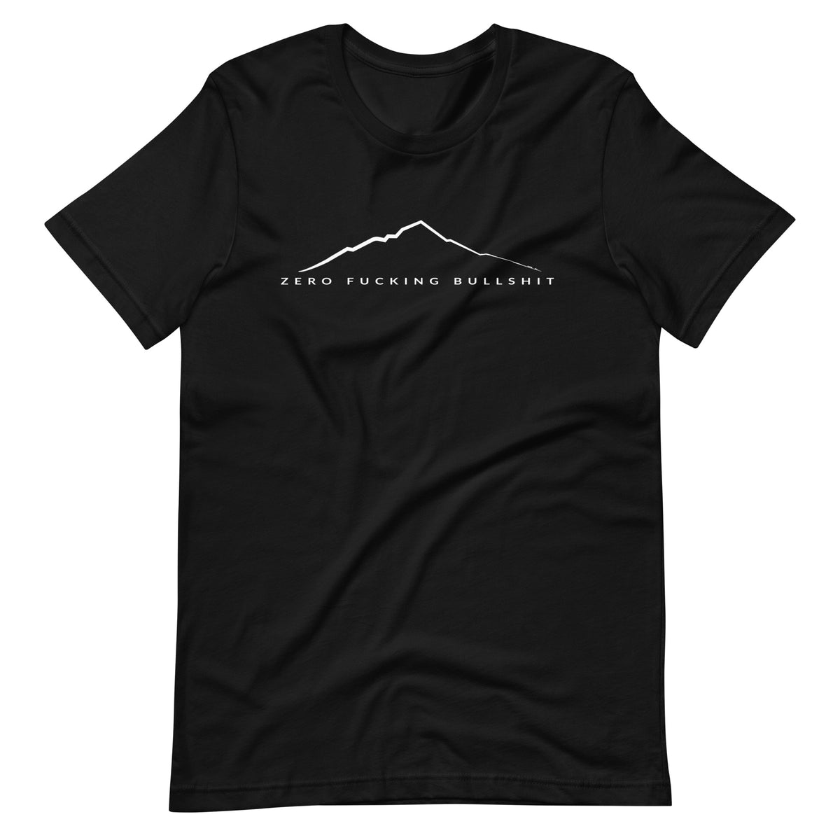 Mountains Have Zero BS funny hiking t-shirt black unisex tee
