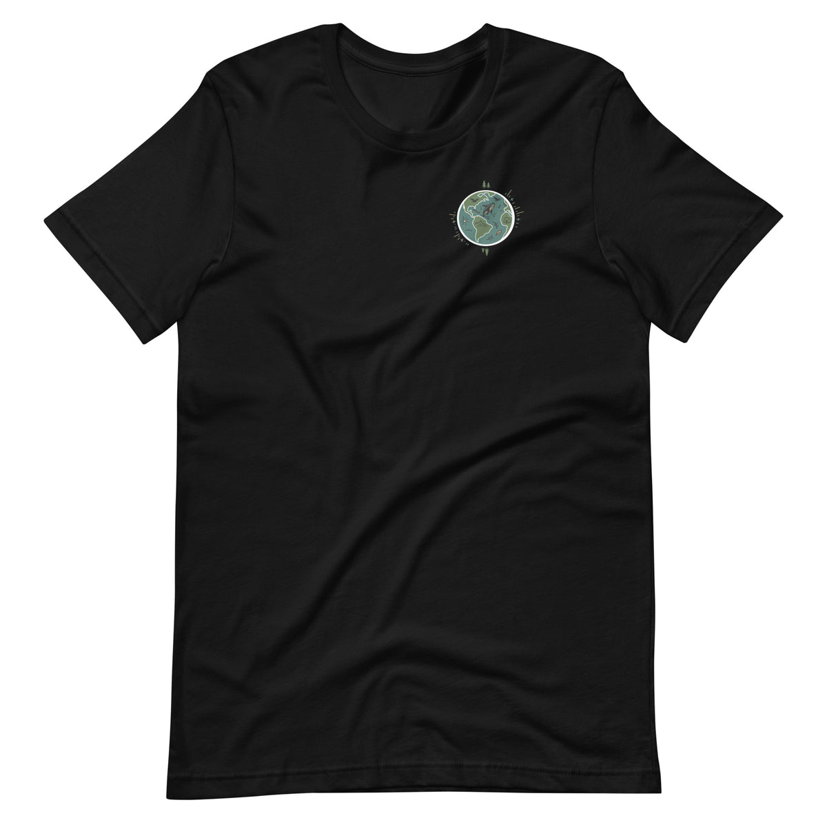 Take Care of Me black environmental nature t-shirt front message
