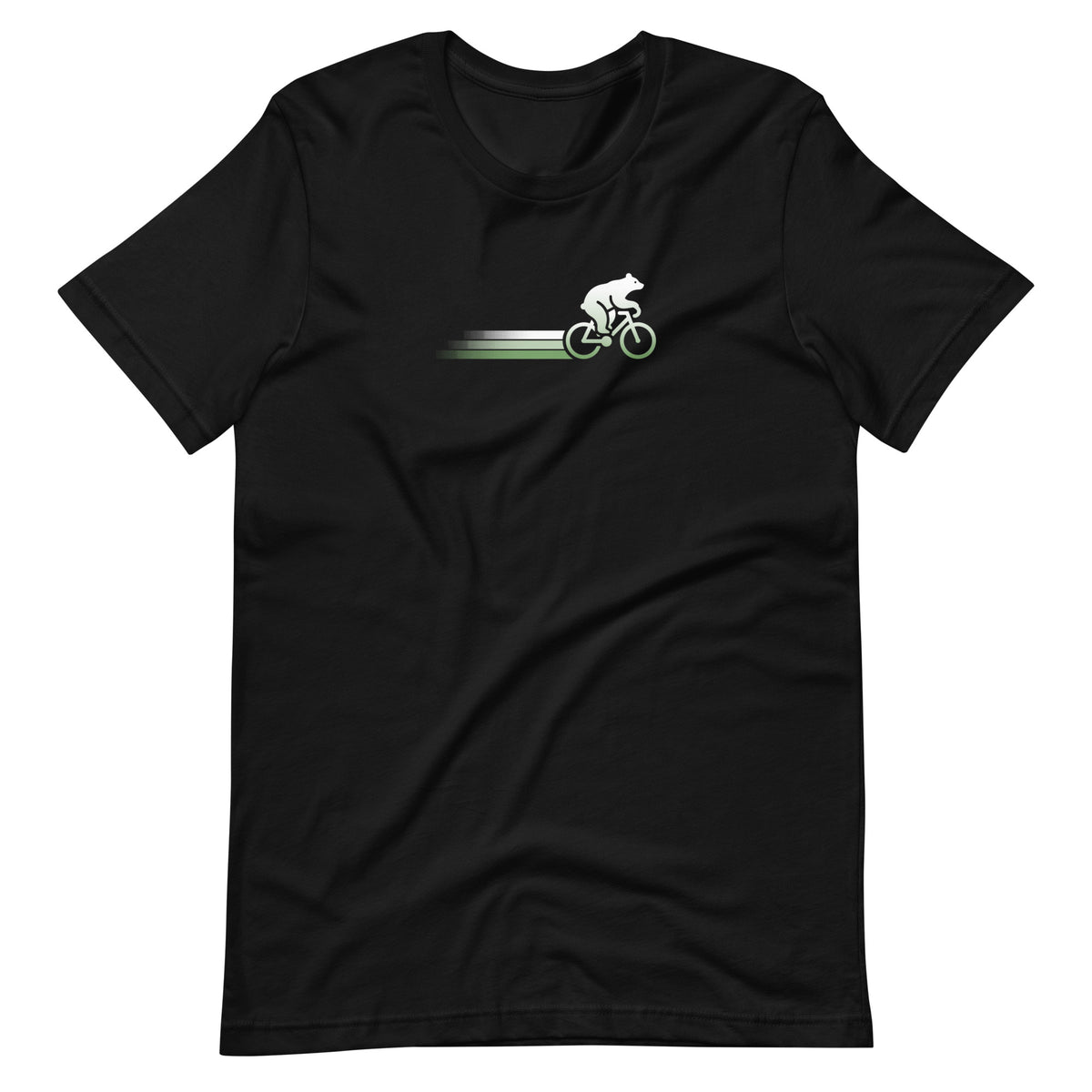 Woodland Cyclist Bear black cycling t-shirt bike lover tee
