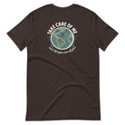Take Care of Me brown Earth t-shirt back planet graphic design
