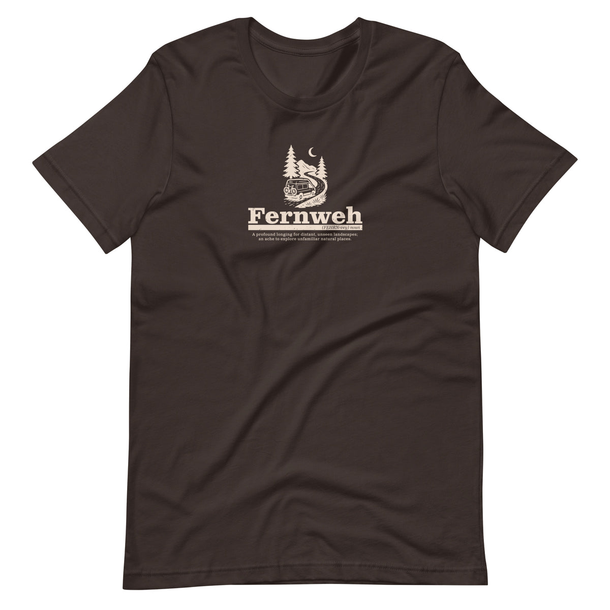 Fernweh Adventure brown travel t-shirt wanderlust tee
