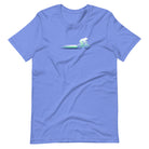 Woodland Cyclist Bear heather columbia blue cycling t-shirt bike tee
